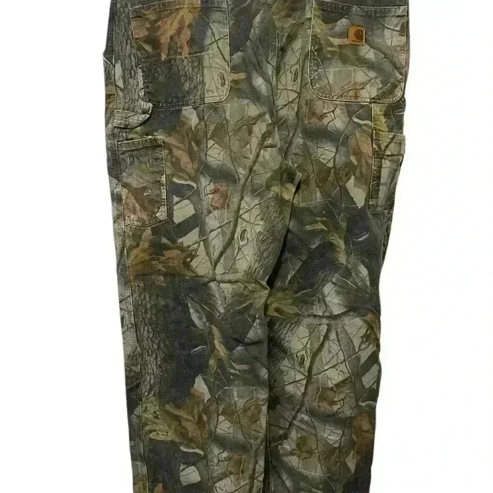 Carhartt B158 CMO 42x30 Realtree Hardwood Camo Dungaree Pants Carpenter